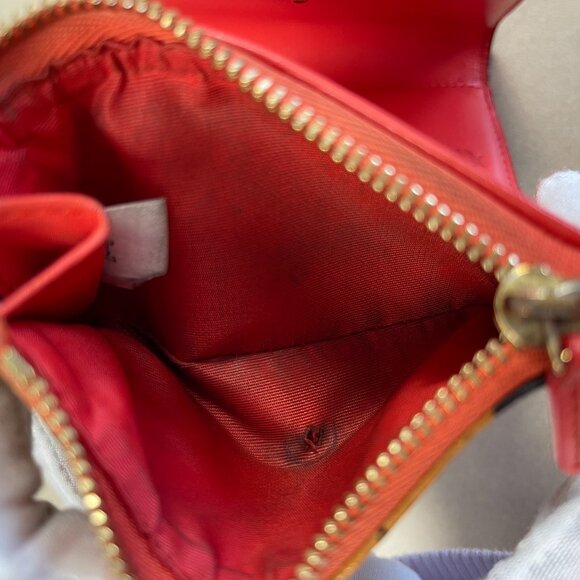 MCM  Visetos Grained Calfskin Tri-Fold Wallet - Marigold Orange - Preowned - Picture 11 of 15